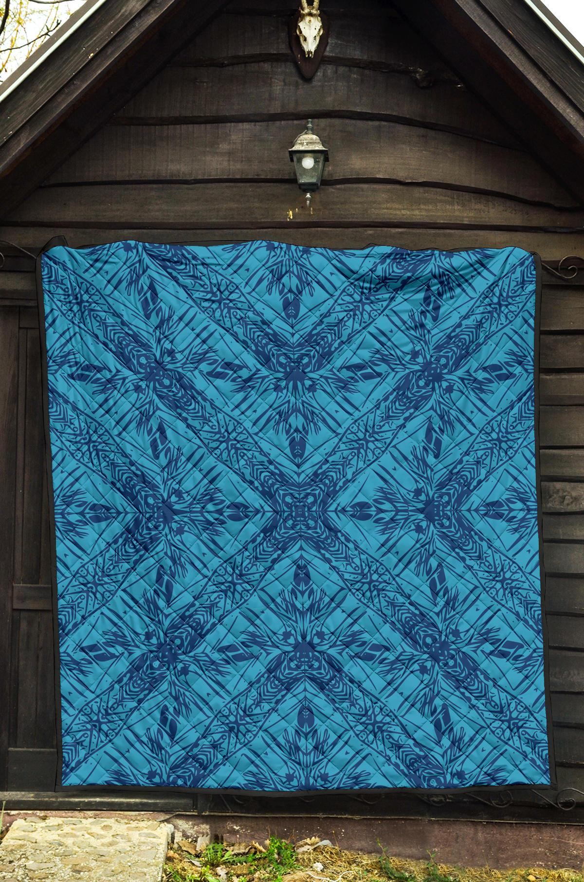 Polynesian Premium Quilt Blue - Polynesian Pride