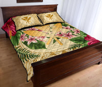 Hawaii Quilt Bed Set - Kanaka Maoli Quilt Bed Set Strong Pattern Hibiscus Plumeria AH - Polynesian Pride