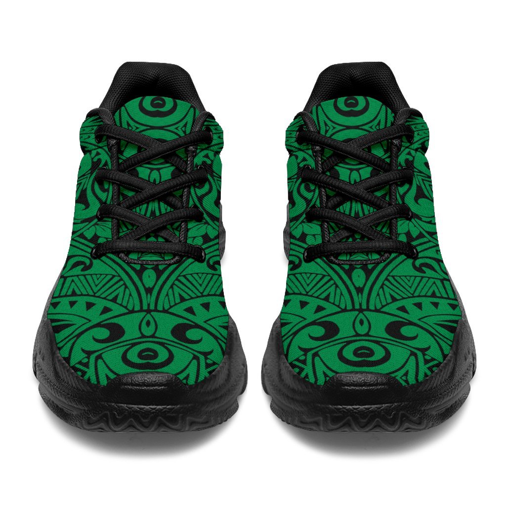 Polynesian Culture Green Chunky Sneakers - Polynesian Pride