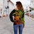 Hawaii Polynesian Personalised Women's Off Shoulder Sweater - Vintage Polynesian Turtle (Reggae) - Polynesian Pride