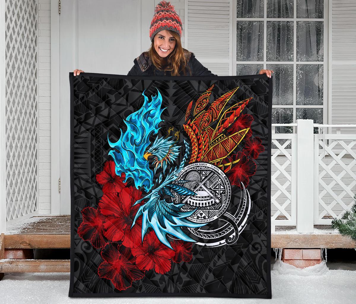 American Samoa Premium Quilt - Polynesian Eagle - Polynesian Pride