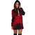 Fiji Polynesian Hoodie Dress Map Red - Polynesian Pride