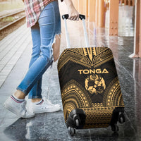 Tonga Polynesian Chief Luggage Cover - Gold Version - Polynesian Pride