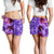 Hawaii Hibiscus Flower Polynesian Women's Shorts - Curtis Style - Purple - Polynesian Pride