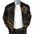 Hawaii Turtle Map Polynesian Men's Bomber Jacket - Gold - Frida Style - Polynesian Pride