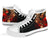 Hawaii Polynesian High Top Shoes - Plumeria Flowers And Waves - Polynesian Pride