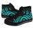Vanuatu High Top Canvas Shoes - Turquoise Tentacle Turtle - Polynesian Pride