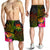 Tuvalu Polynesian Men's Shorts - Hibiscus and Banana Leaves - Polynesian Pride