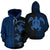 Hawaii Hoodie Turtle Polynesian Tattoo Half Style 01 Unisex Blue - Polynesian Pride