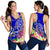 Tahiti Custom Personalised Women's Racerback Tank - Turtle Plumeria (Blue) - Polynesian Pride