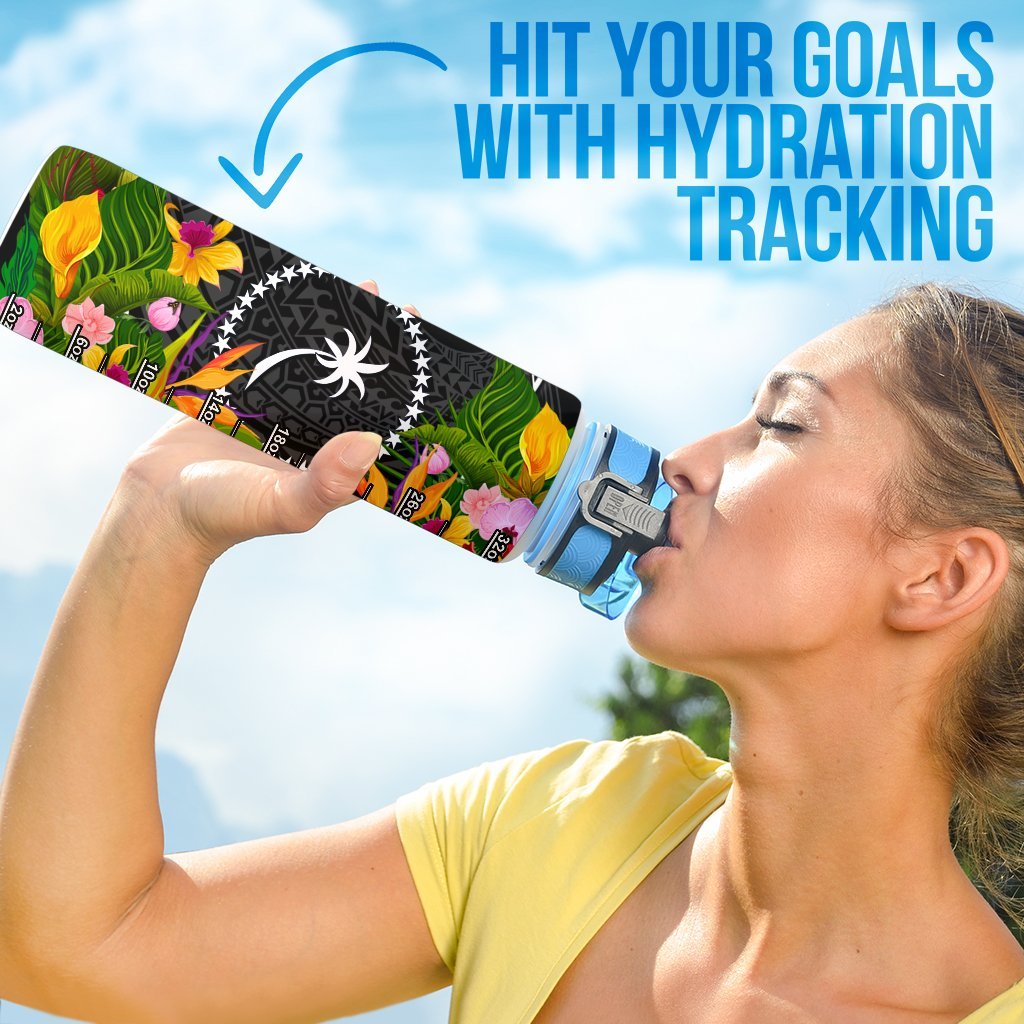 Chuuk State Custom Personalised Hydro Tracking Bottle - Seal Spiral Polynesian Patterns - Polynesian Pride