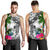 Marshall Islands Custom Personalised Men's Tank Top White - Turtle Plumeria Banana Leaf - Polynesian Pride