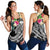 Polynesian Samoa Women's Racerback Tank - Summer Plumeria (Black) - Polynesian Pride