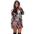 Wallis and Futuna Women's Hoodie Dress - Tribal Flower Special Pattern Red Color - Polynesian Pride