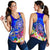 American Samoa Polynesian Women's Racerback Tank - Turtle Plumeria (Blue) Blue - Polynesian Pride