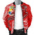 Tonga Men's Bomber Jacket - Red Shark Polynesian Tattoo - Polynesian Pride