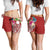 Nauru Polynesian Women's Shorts - Summer Plumeria (Red) - Polynesian Pride