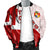 Tonga Polynesian Men's Bomber Jacket - Waving Silky Flag - Polynesian Pride