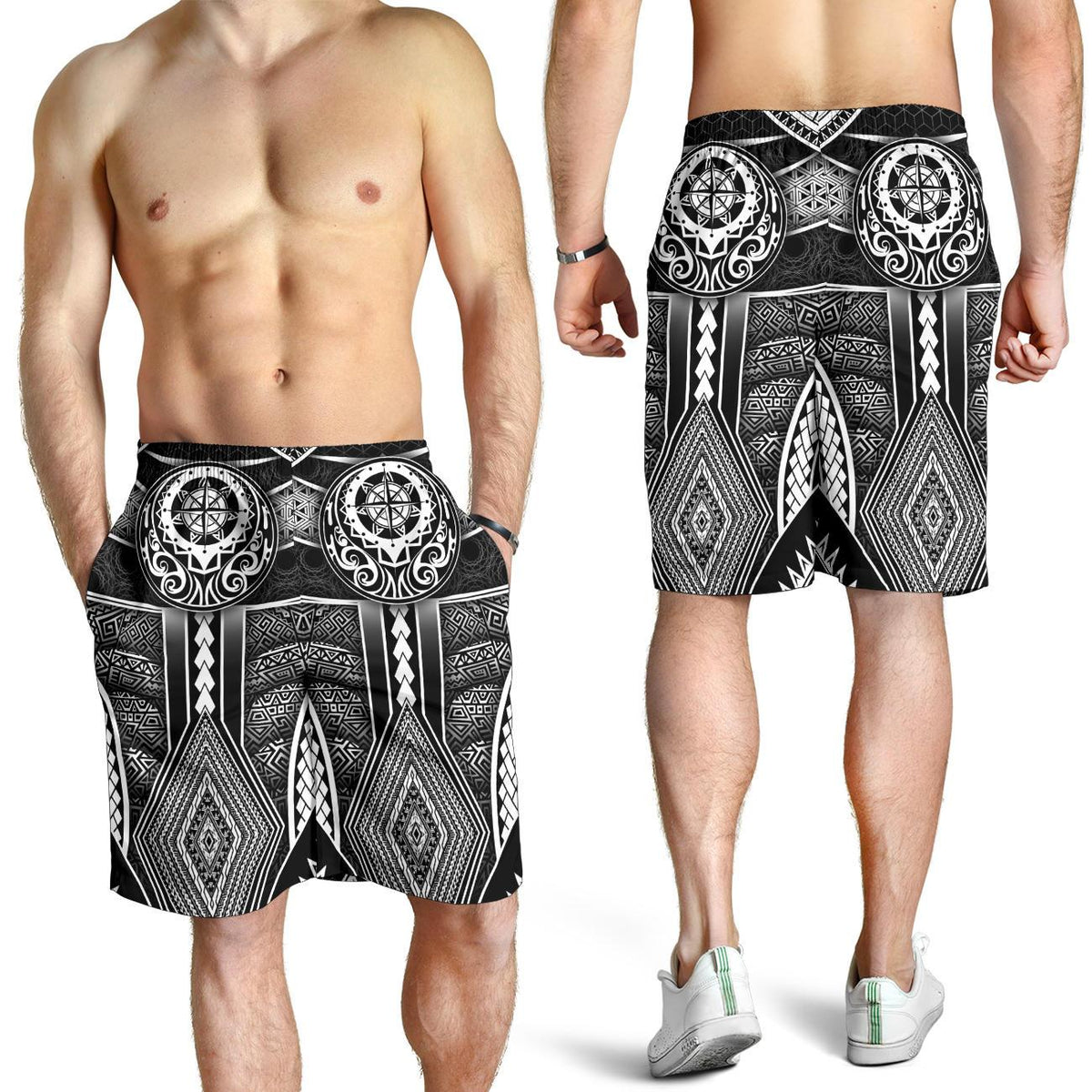 Polynesian Men's Shorts - Patterns Poly Unique - Polynesian Pride
