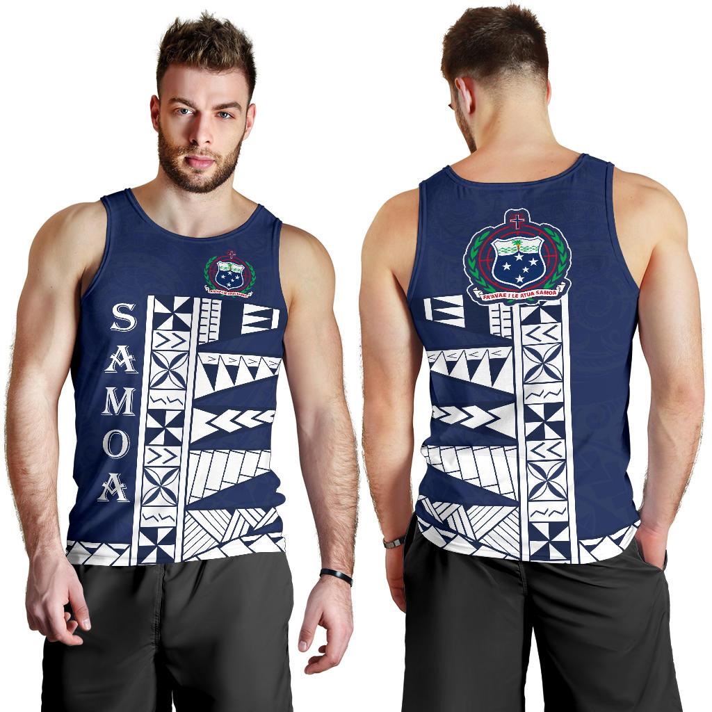 Samoa Polynesian Men's Tank Top Blue - Polynesian Pride