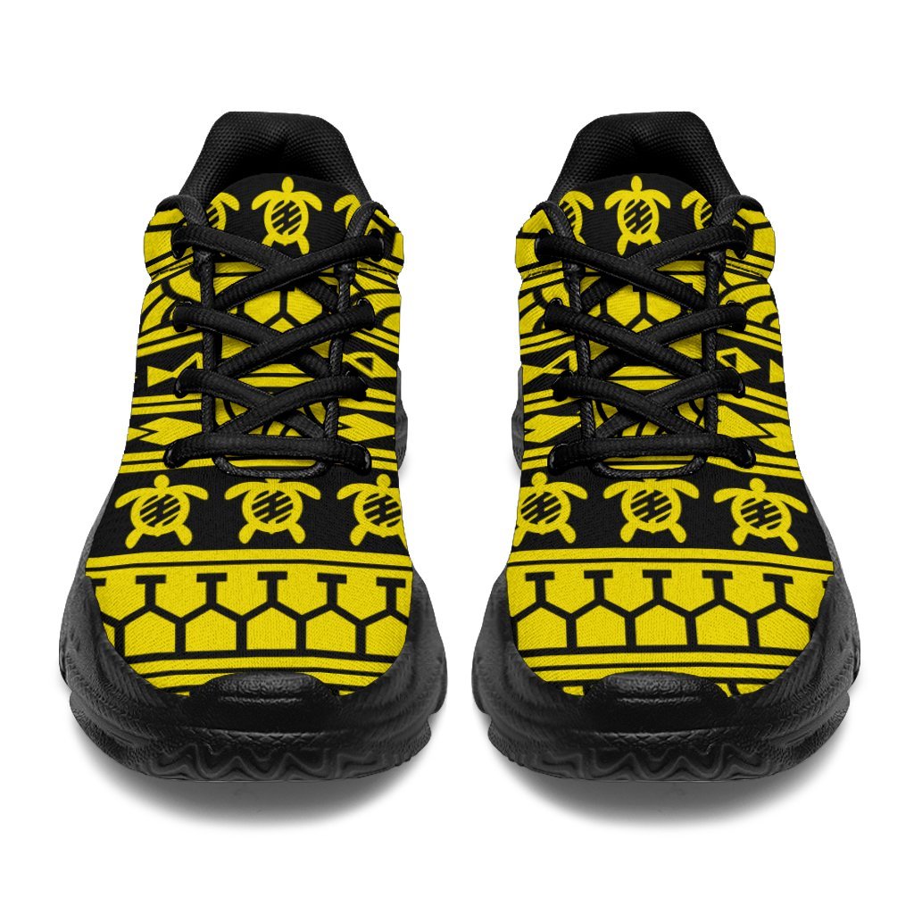 Polynesian tattoo tribal Yellow Chunky Sneakers - Polynesian Pride