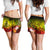 Vanuatu Custom Personalised Women's Short - Humpback Whale with Tropical Flowers (Yellow) - Polynesian Pride