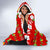 Hawaiian Mele Kalikimaka Santa Claus Pattern Christmas Hooded Blanket - Red - Labo Style - AH - Polynesian Pride