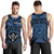 Kosrae Personalised Men's Tank Top - Kosrae Flag In Polynesian Tattoo Style (Blue) - Polynesian Pride