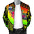 Samoa Men's Bomber Jacket - Polynesian Hook And Hibiscus (Reggae) - Polynesian Pride