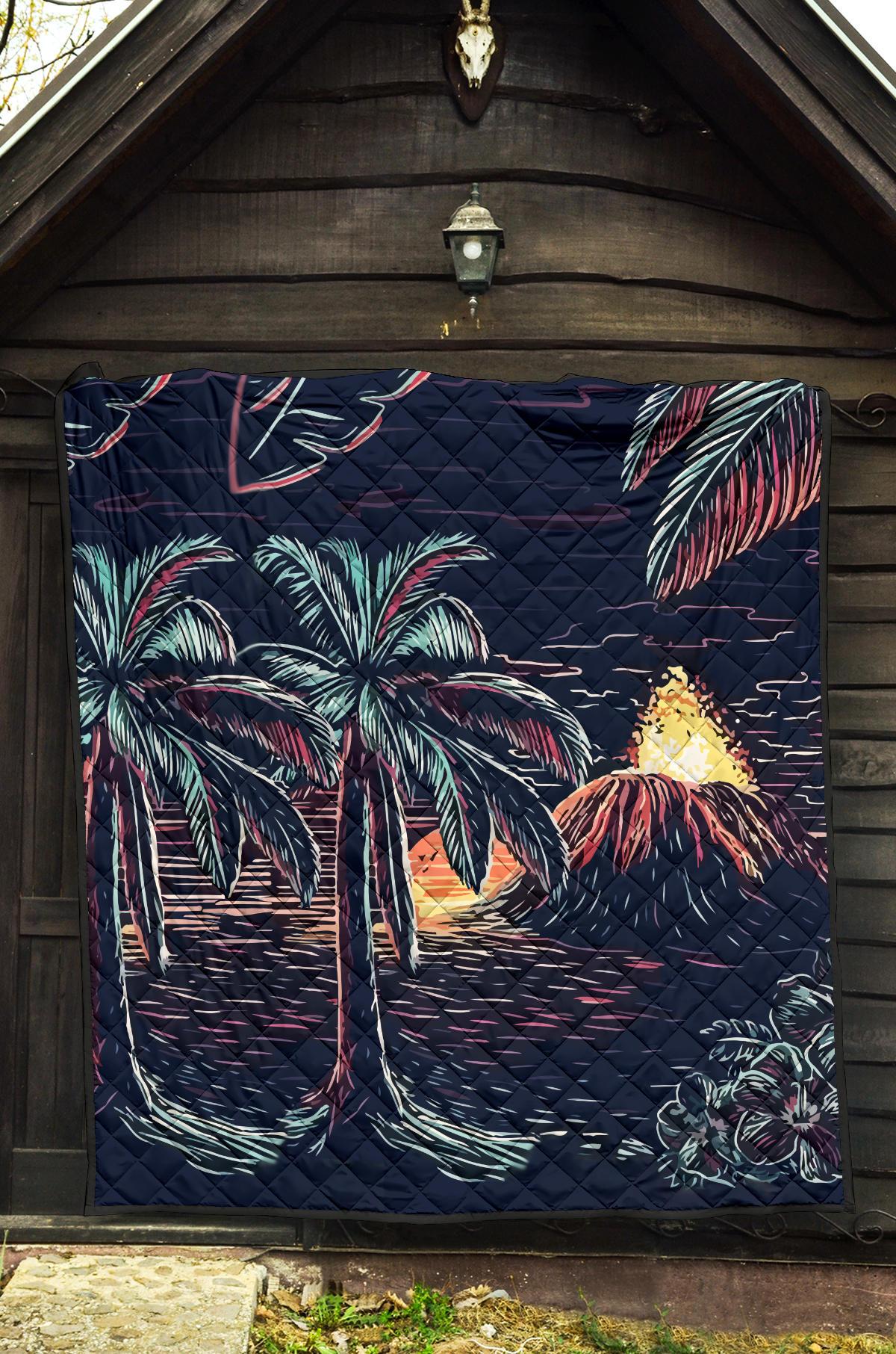Night On The Land Premium Quilt - Polynesian Pride