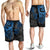 Guam Polynesian Shorts (Men) - Blue Turtle Flowing - Polynesian Pride