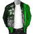 Kosrae Micronesia Men's Bomber Jackets Green - Turtle With Hook - Polynesian Pride