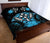 Kosrae Polynesian Quilt Bed Set Hibiscus Blue - Polynesian Pride