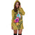 Guam Polynesian Women's Hoodie Dress - Floral With Seal Gold - Polynesian Pride