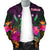 Kosrae Men's Bomber Jacket - Summer Hibiscus - Polynesian Pride