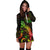 Palau Polynesian Hoodie Dress - Turtle With Blooming Hibiscus Reggae - Polynesian Pride