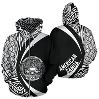 American Samoa Polynesian Zip up Hoodie Circle Style - Polynesian Pride