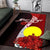 Palau Polynesian Custom Personalised Area Rug - Coat Of Arm With Hibiscus - Polynesian Pride