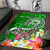 Samoa Custom Personalised Area Rug - Turtle Plumeria (Green) - Polynesian Pride