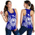 French Polynesia Polynesian Women Tank Top Map Blue - Polynesian Pride