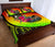 Kosrae Quilt Bed Set - Polynesian Hook And Hibiscus (Raggae) - Polynesian Pride