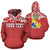 Tonga All Over Custom Hoodie Red Style Unisex Red - Polynesian Pride