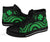 Wallis and Futuna High Canvas Top Shoes - Green Tentacle Turtle - Polynesian Pride
