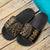 Kanaka Map Tribal Slide Sandals Gold Black - Polynesian Pride