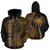 American Samoa Polynesian Custom Zip up Hoodie Coconut Gold Unisex Gold - Polynesian Pride