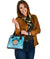 Personalized - Hawaii Turtle Hibiscus Plumeria Blue Shoulder Handbag - Polynesian Pride