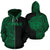 Polynesian Madame Pele Kanaka Hawaii Zip Hoodie The Half Green Unisex Green - Polynesian Pride