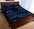 Aotearoa Quilt Bed Set Blue Maori Manaia With Silver Fern - Polynesian Pride