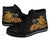 American Samoa Polynesian High Top Shoes - Polynesian Turtle (Golden) - Polynesian Pride