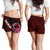 Hawaii Women's Shorts - Kanaka Maoli With Hibiscus On Polynesian Patterns (RED) - Polynesian Pride